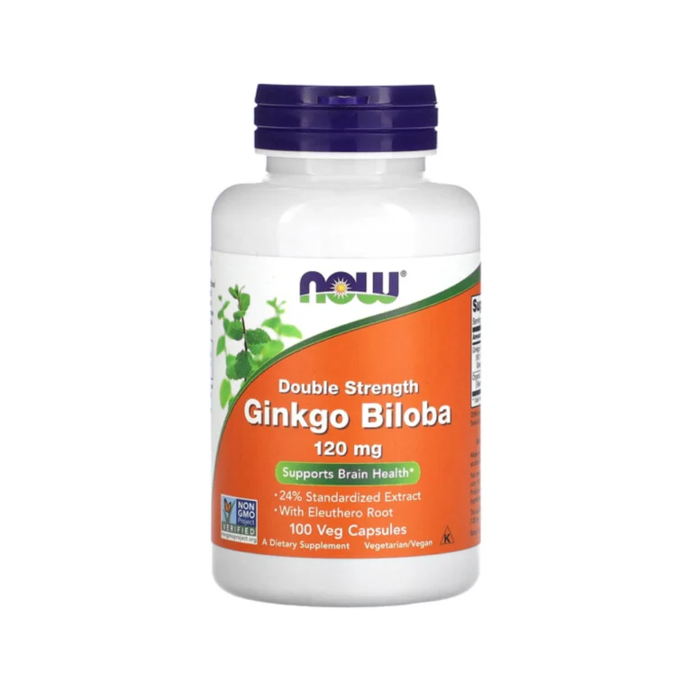 NOW Foods Double Strength Ginkgo Biloba 120mg 100 Veg Capsules