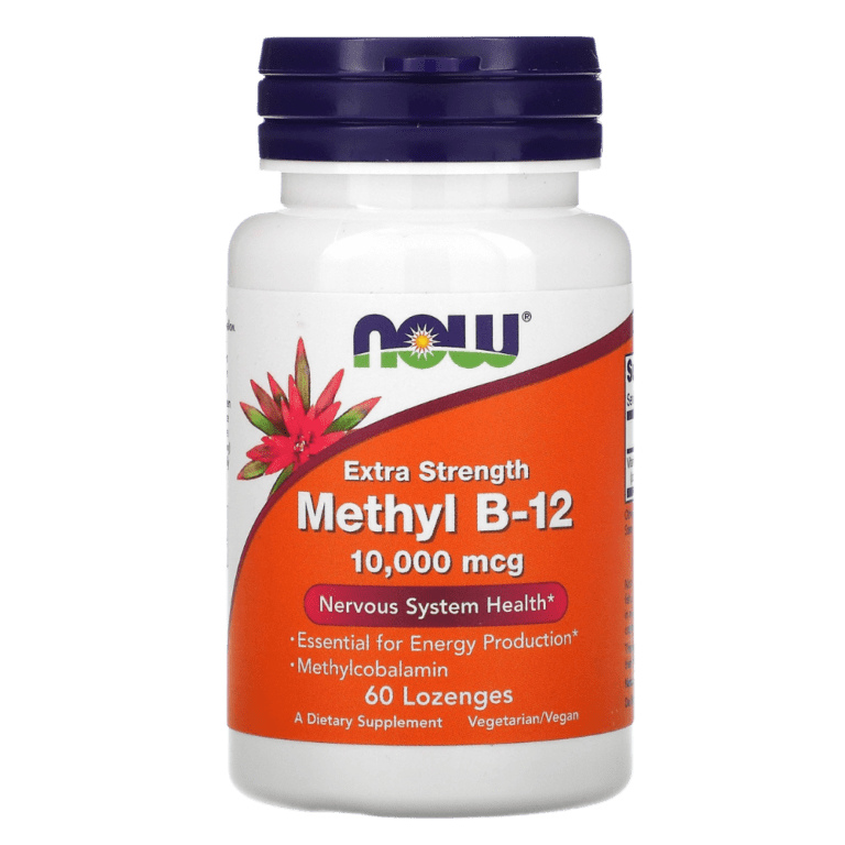 NOW Foods Extra Strength Methyl Vitamin B-12 10000mcg 60 Lozenges