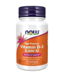 NOW Foods High Potency Vitamin D-3 5000IU 120 Softgels