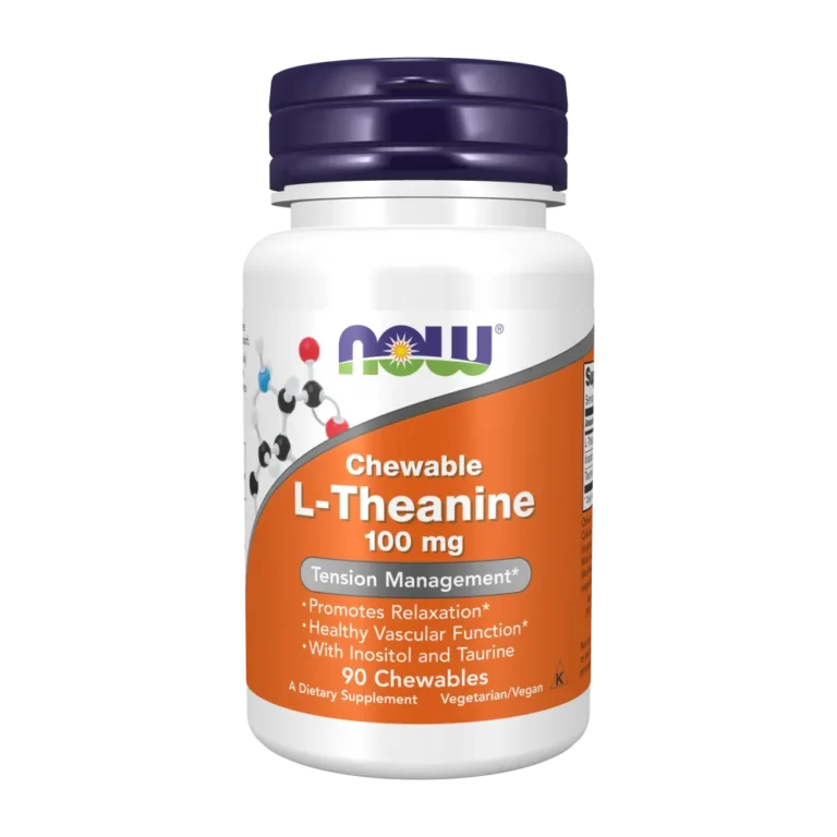 Now Foods L-Theanine 100 Mg Tension Management 90 Chewables