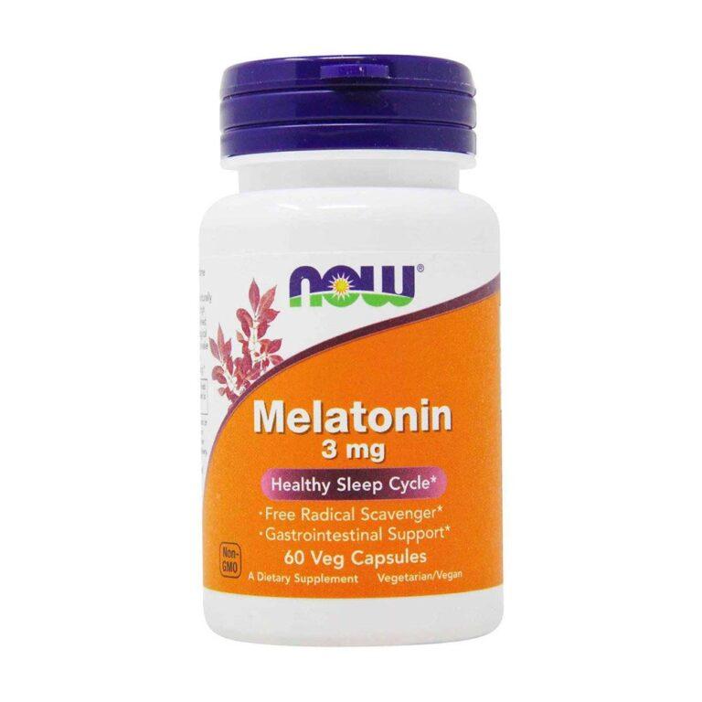 NOW Foods Melatonin 3 mg 60 Veg Capsules