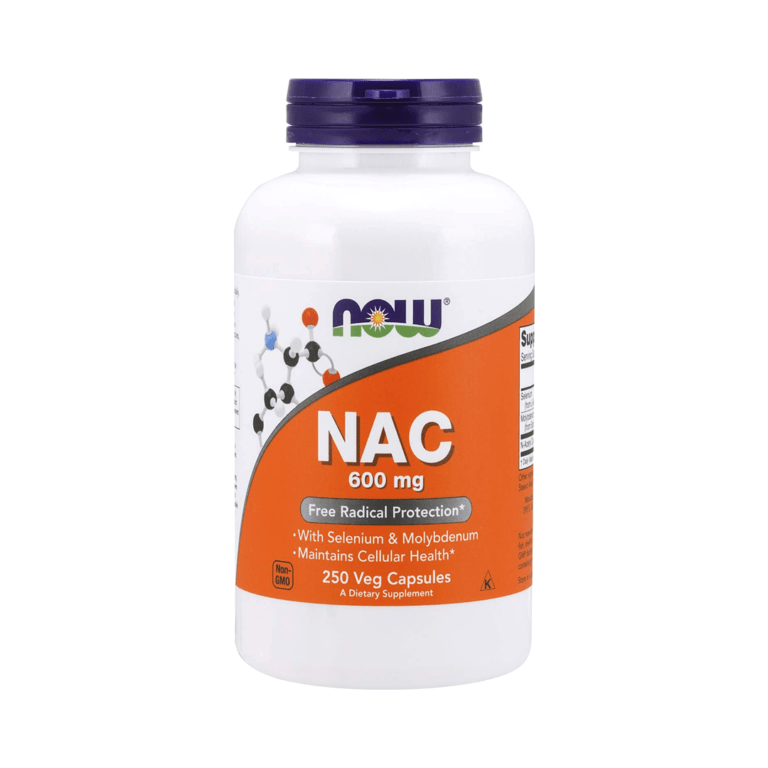 NOW Foods NAC 600mg With Selenium & Molybdenum, Supports Celcular Health, Free Radical Protection, 250 Veg Capsules