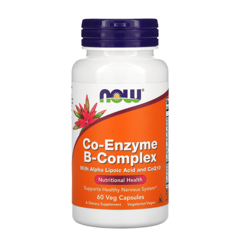NOW Foods Supplements Co-Enzyme B Complex with Alpha Lipoic Acid and CoQ10, 60 Veg Capsules
