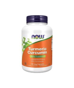 NOW Foods Turmeric Curcumin Herbal Supplement 120 Veg Capsules
