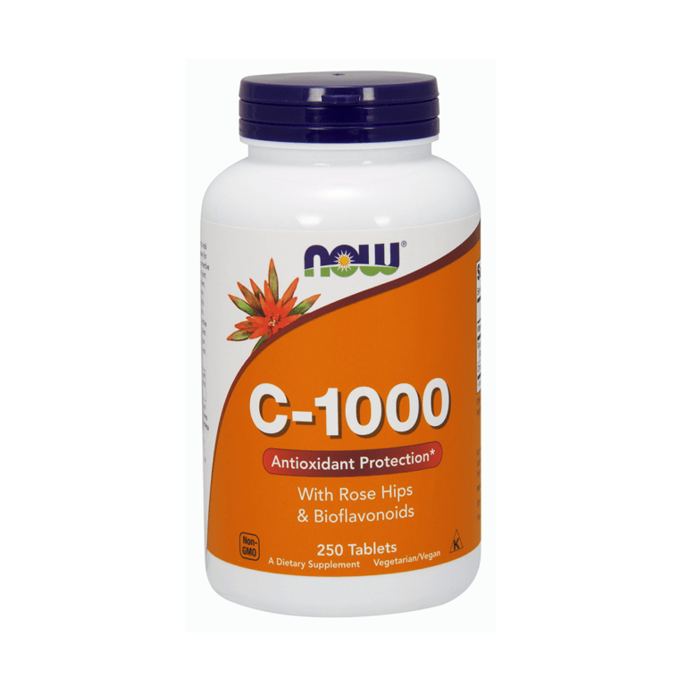 NOW Foods Vitamin C-1000 with Rose Hips & Bioflavonoids 250 Tablets