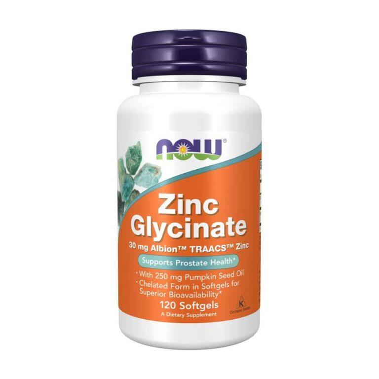 NOW Foods Zinc Glycinate 120 Softgels