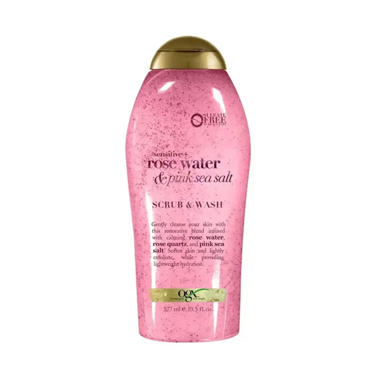 OGX Pink Sea Salt & Rosewater Gentle Soothing Body Scrub, 19.5 fl. oz (577ml)