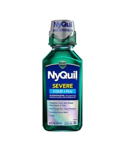Vicks NyQuil Severe Cold & Flu Relief Liquid Acetaminophen 8 Fl Oz
