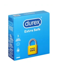 Durex Extra Safe, Extra Lubricated Slightly Thicker, 3 Condoms