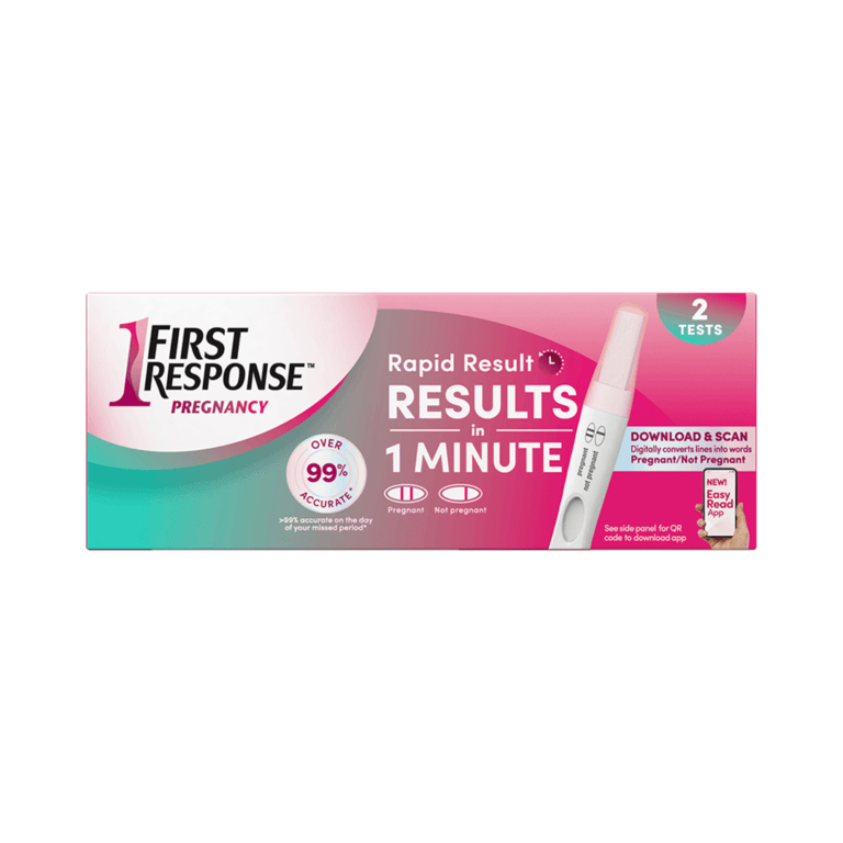 First Response Pregnancy Rapid Results in 1 Minute 2 Tests (Exp 30/03/24)