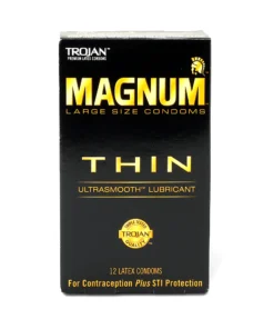 Magnum Large Size Condoms Thin Ultra Smooth Lubricant 12 Latex Condoms For Contraception Plus STI Protection EXP (1/24)