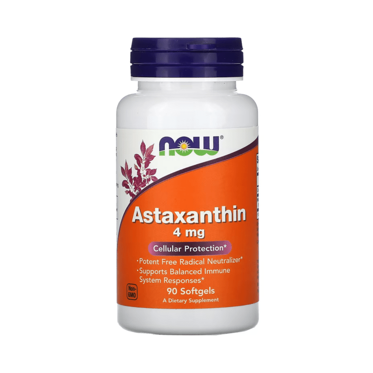 NOW Foods Astaxanthin 4 mg Cellular Protection, Dietary Supplement, 90 Softgels