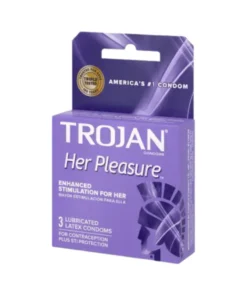Trojan Condoms Her Pleasure Enhance Stimulation For Her 3 Lubricated Latex Condoms