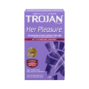 Trojan Her Pleasure With Spermicidal Lubricant 12 latex Condom