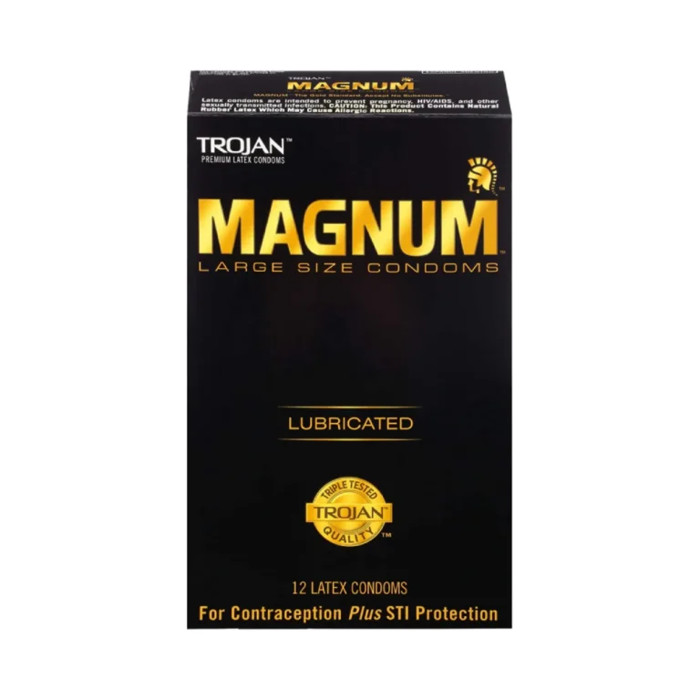 Trojan Premium Magnum Large Size Condoms 12 Lubricated Latex Condoms