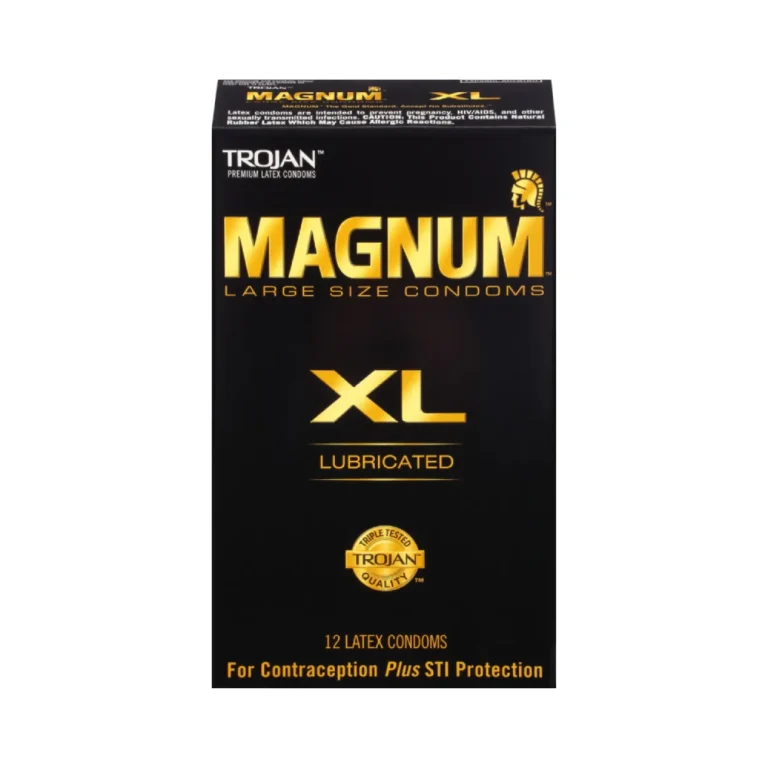 Trojan Premium Magnum Large Size (XL) Condoms 12 Lubricated Latex Condoms