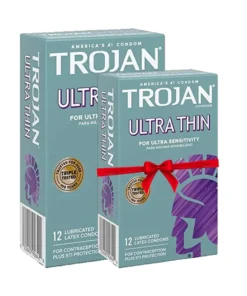 Trojan Ultra Thin For Ultra Sensitivity Condoms 12 Lubricated Latex Condoms Buy One Get 2nd 50% Off