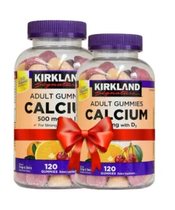 Kirkland Signature Adult Gummies Calcium 500 mg with D3 120 Gummies (Expiry 30/03/24) Dual Pack