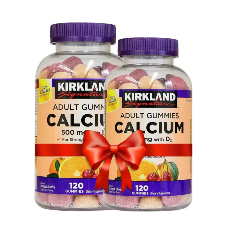 Kirkland Signature Adult Gummies Calcium 500 mg with D3 120 Gummies (Expiry 30/03/24) Dual Pack