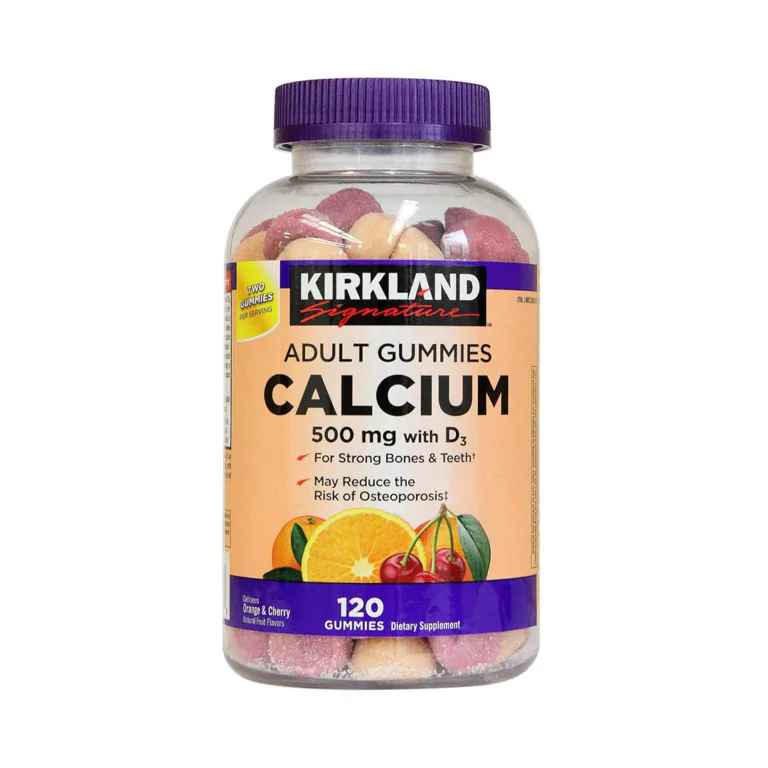 Kirkland Signature Adult Gummies Calcium 500 mg with D3 120 Gummies