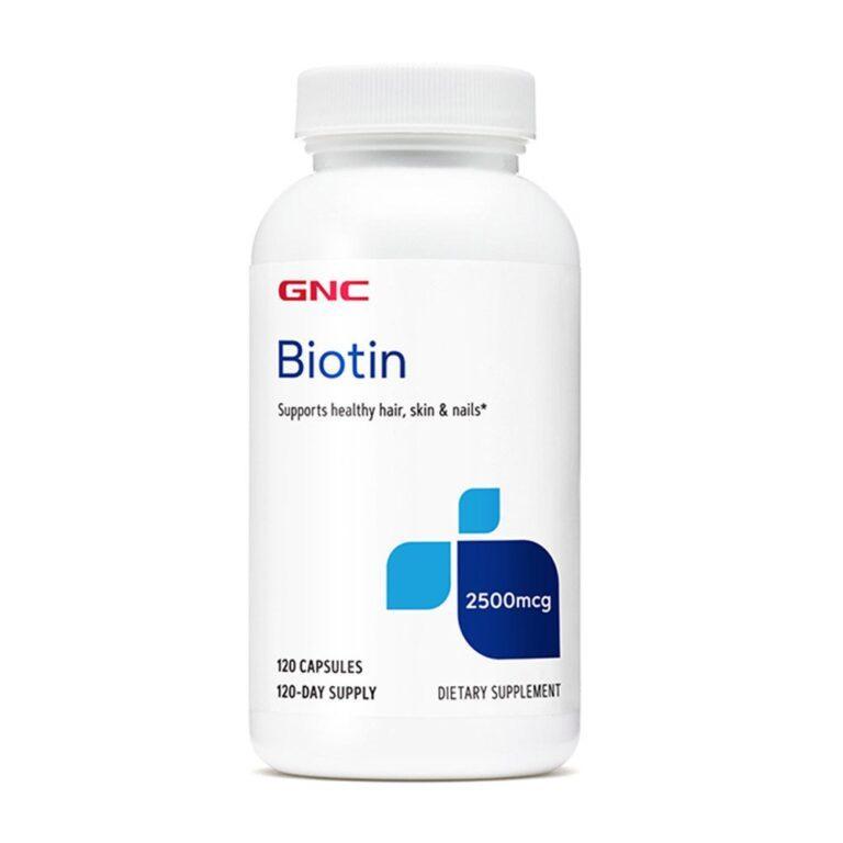 GNC Biotin Supports Healthy Hair, Skin & Nails 2500mcg 120 Capsules