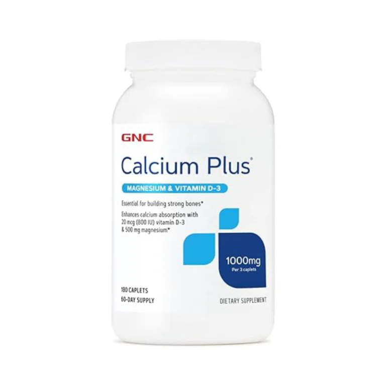 Gnc Calcium Plus Magnesium & Vitamin D-3 1000 Mg Per 3 Caplets 180 Caplets