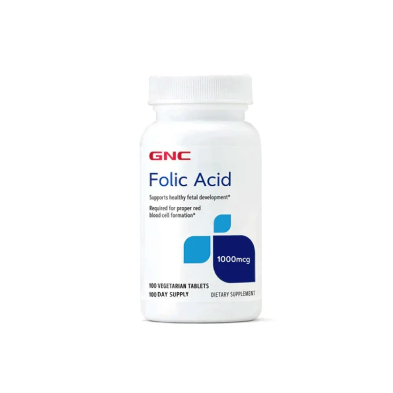 GNC Folic Acid 1000mcg 100 Veg Tablets