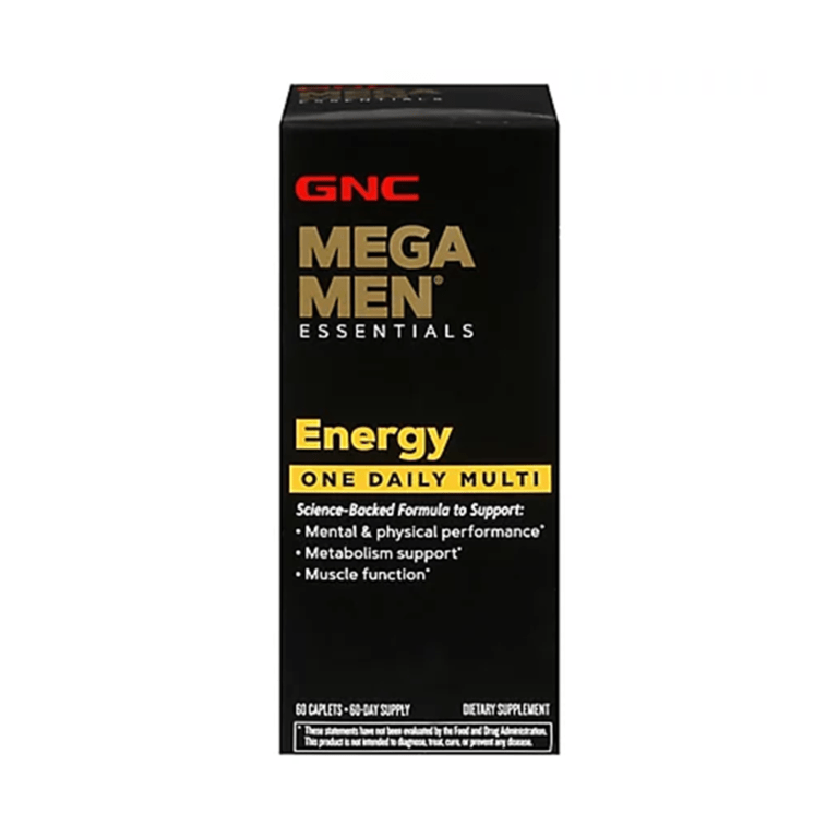 GNC Mega Men Essential Energy One Daily Multi, Metabolism Support 60 caplets