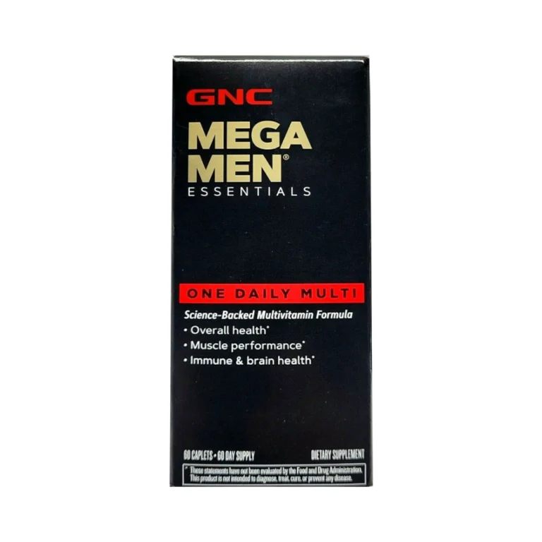 GNC Mega Men Essentials, One Daily Multi, Science-Backed Multivitamin Formula, 60 Caplets