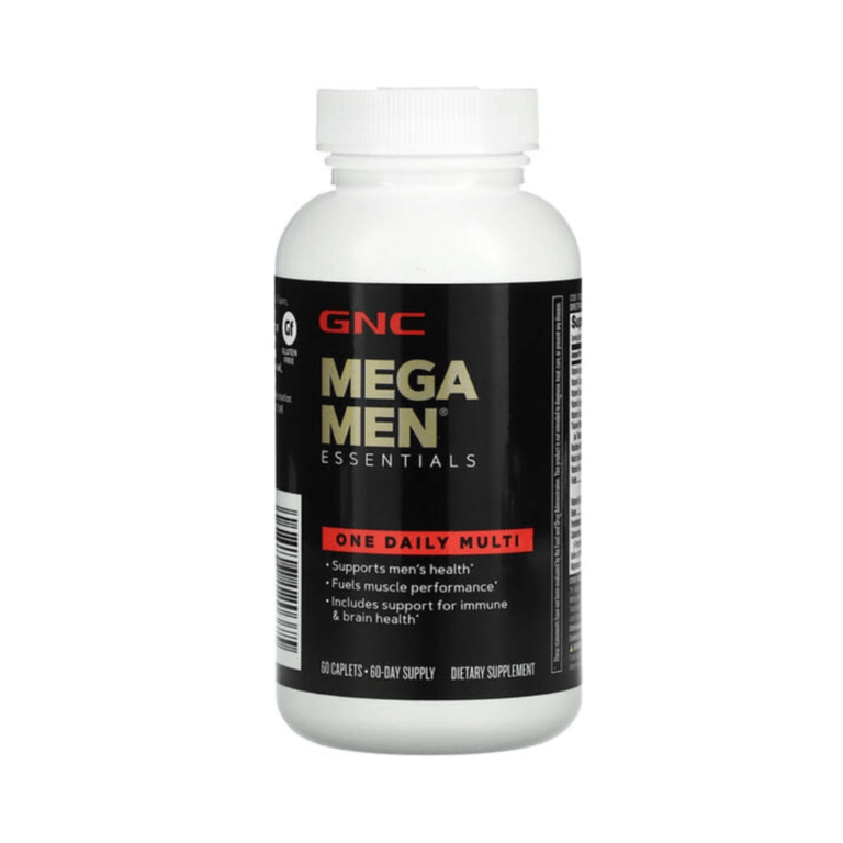 GNC Mega Men Essentials, One Daily Multi, Supports Mens Health, 60 Caplets