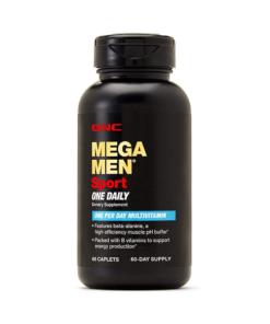 GNC Mega Men Sport One Daily Multivitamin, Features Beta- Alanine, 60 Caplets
