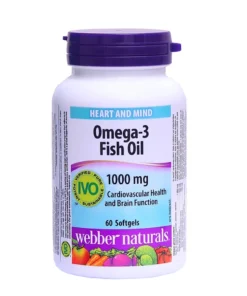 Webber Naturals Omega-3 Fish Oil 1000mg, 60 Ct