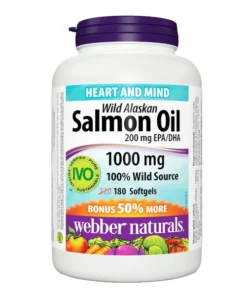 Webber Naturals Wild Alaskan Salmon Oil 1000mg, 180 Ct