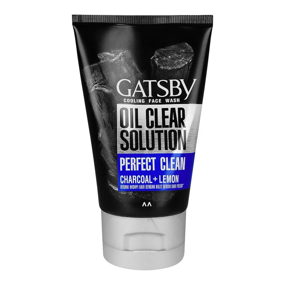 Gatsby Oil Clear Solution Perfect Clean Charcoal+Lemon Cooling Face Wash
